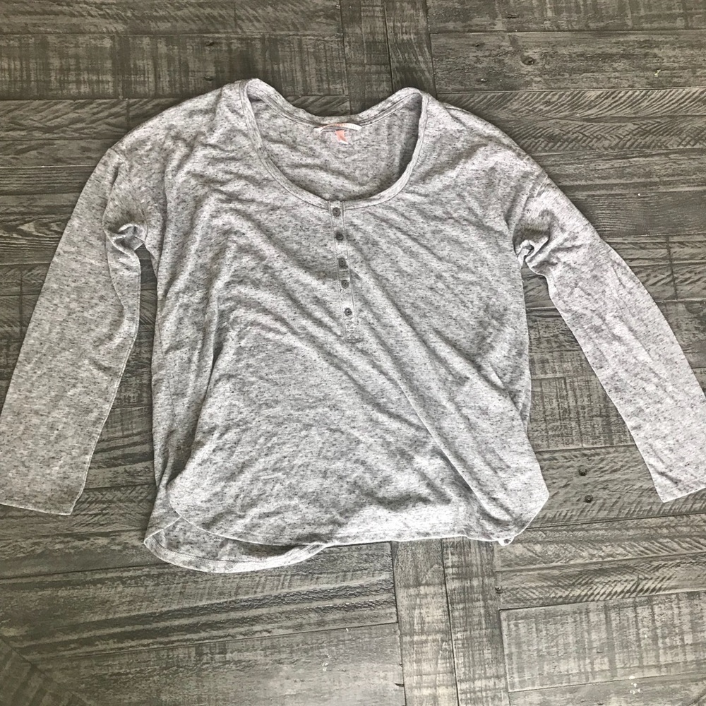 Gray, soft, sleep long sleeve shirt